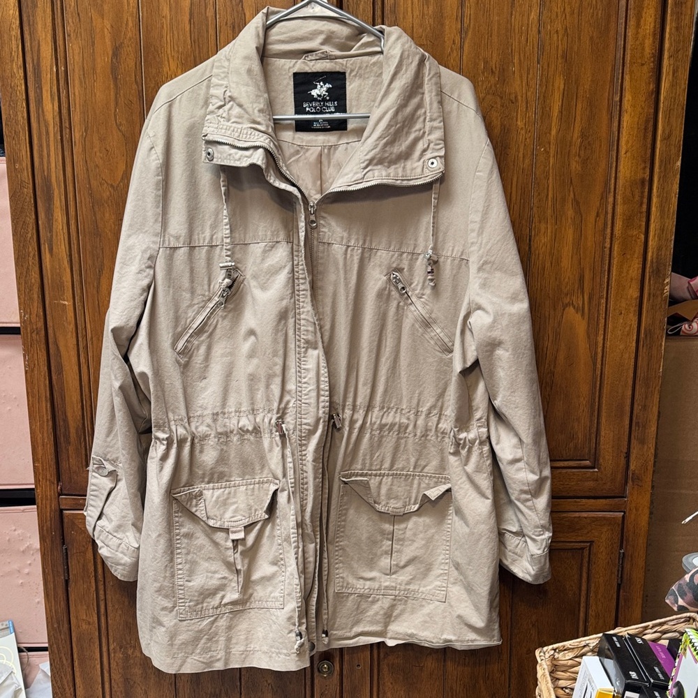 Beverly Hills Polo Club Beige Utility Jacket